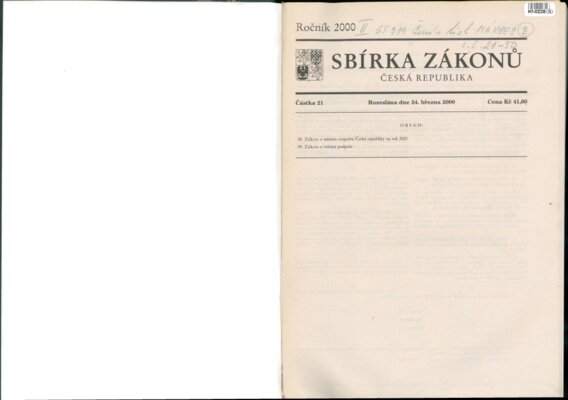 Sbírka zákonů Česká republika II.