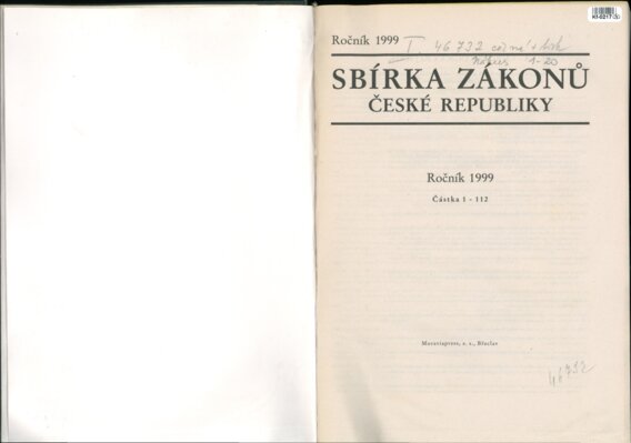 Sbírka zákonů České republiky I.