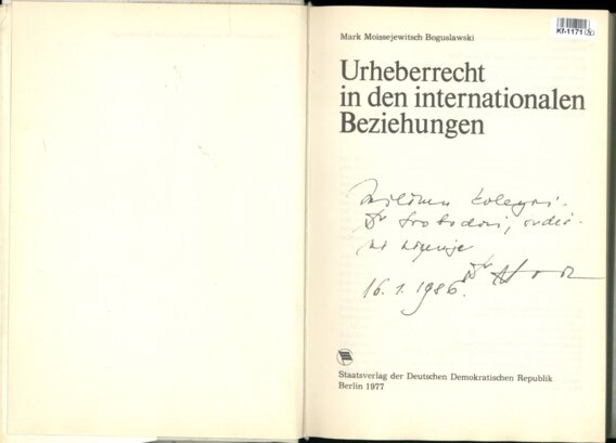 Urheberrecht in den internationalen Beziehungen