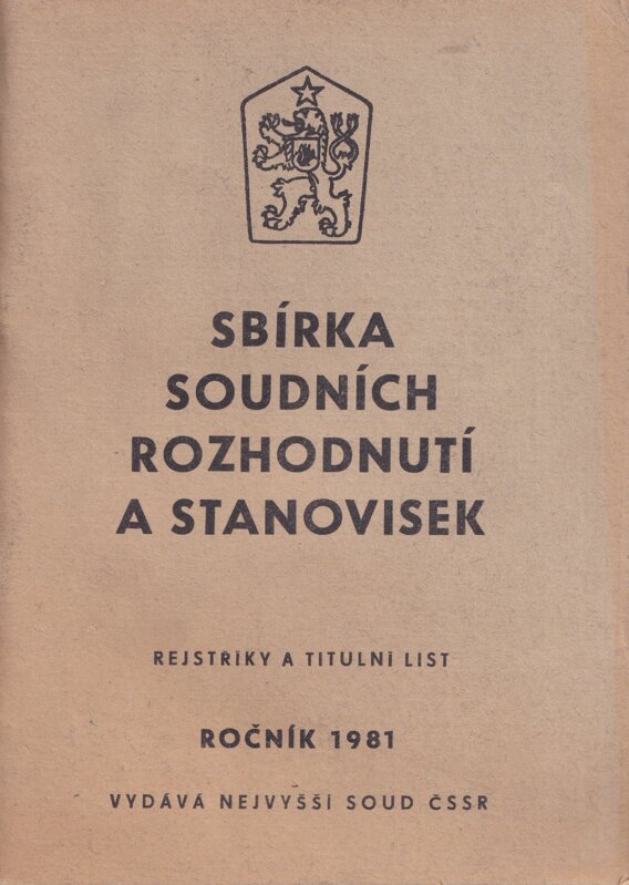 Sbírka soudních rozhodnutí a stanovisek