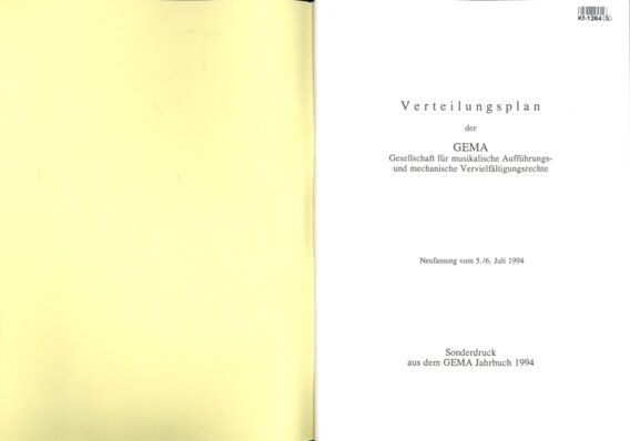 Verteilungsplan der Gema
