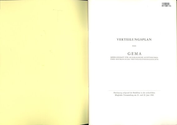 Verteilungsplan der Gema