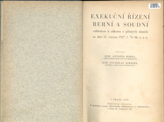 Exekuční řízení berní a soudní