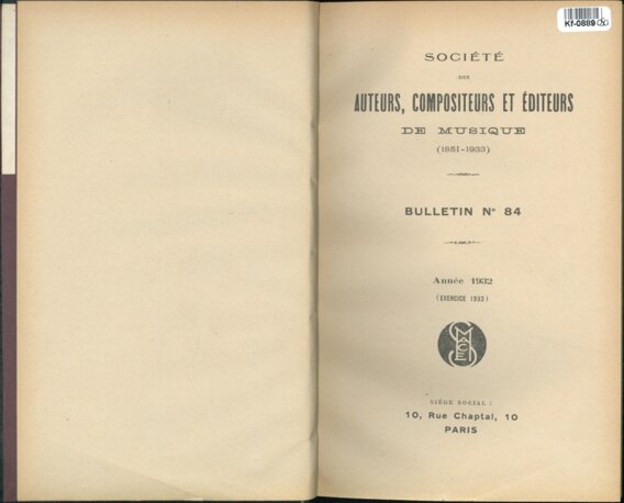 SOCIÉTÉ DES AUTEURS, COMPOSITEURS ET ÉDITEURS DE MUSIQUE