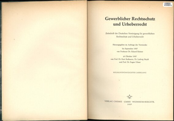 Gewerblicher Rechtsschutz und Urheberrecht