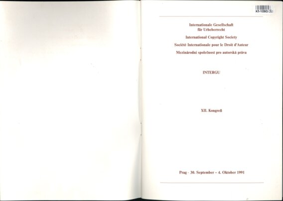 Mezinárodní společnost pro autorská práva - Intergu - XII. Kongreß