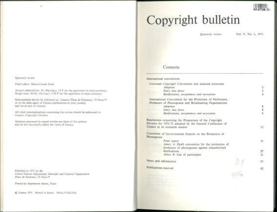 Copyright bulletin