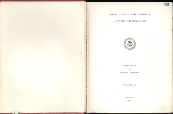 AMERICAN SOCIETY OF COMPOSERS, AUTHORS AND PUBLISHERS