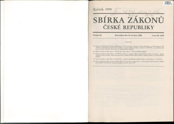 Sbírka zákonů České republiky III.