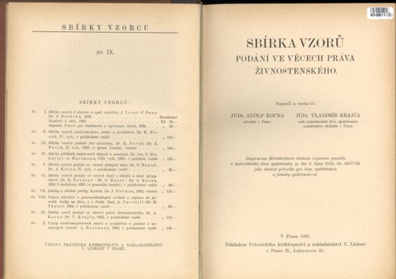 Sbírka vzorců podání ve věcech práva živnostenského