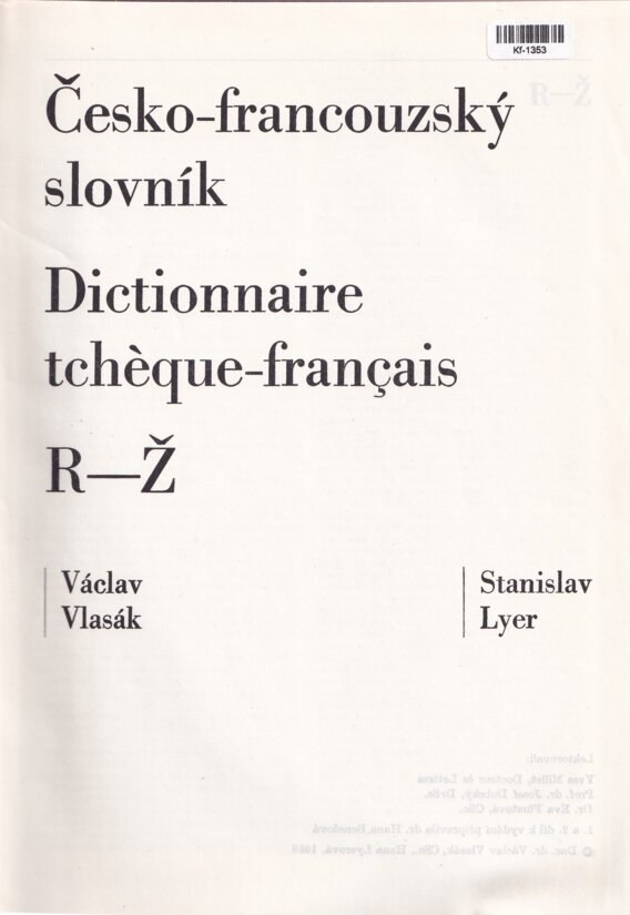 Česko-francouzský slovník R-Ž