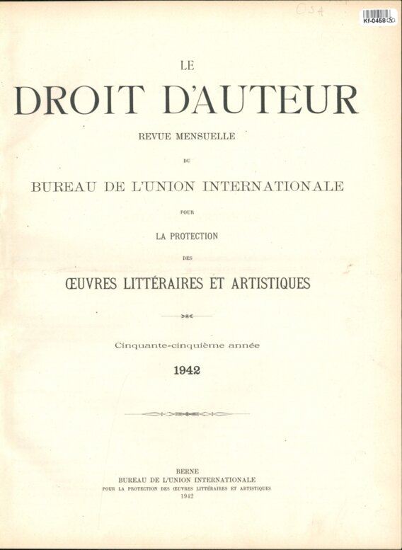 Le Droit d'Auteur