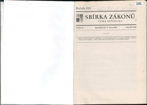 Sbírka zákonů Česká republika II.