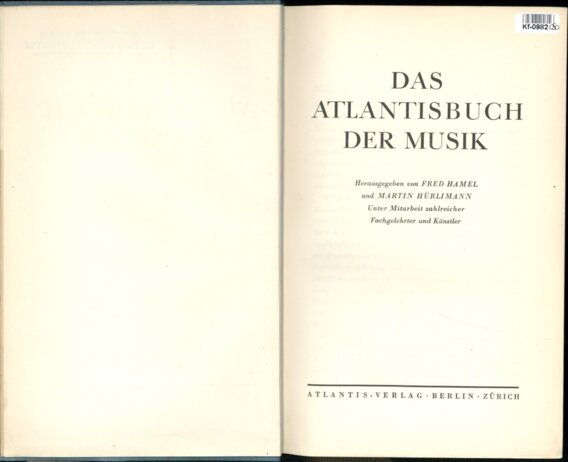 Das Atlantisbuch der Musik