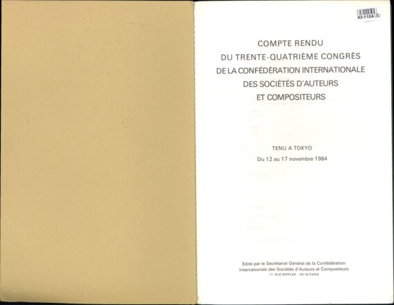 Compte rendu - Tenu a Tokyo