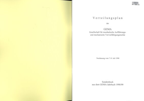 Verteilungsplan der Gema