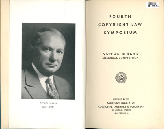 Fourth copyright law symposium (1878 - 1936)