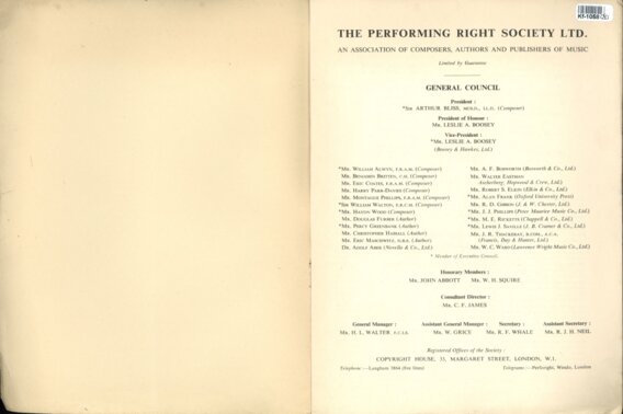 The performing right society ltd.