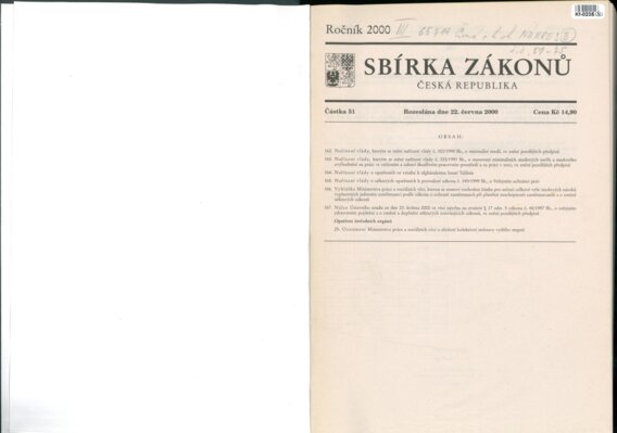 Sbírka zákonů Česká republika III.