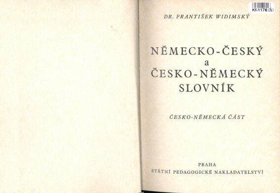 Německo - Český a Česko - Německý slovník - Česko - Německá část