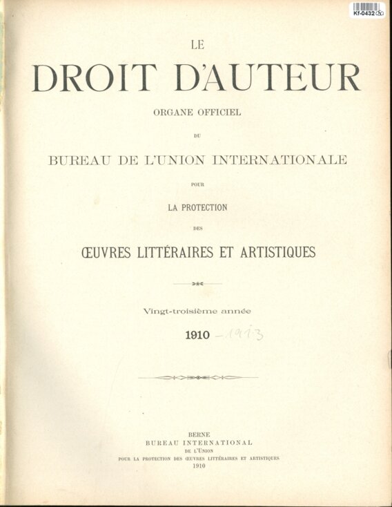 Le Droit d'Auteur