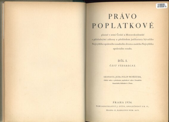 PRÁVO POPLATKOVÉ I.