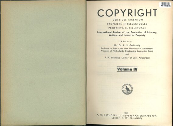 International Review of the Protection of Literary, Artistic and Industrial Property - Volume IV