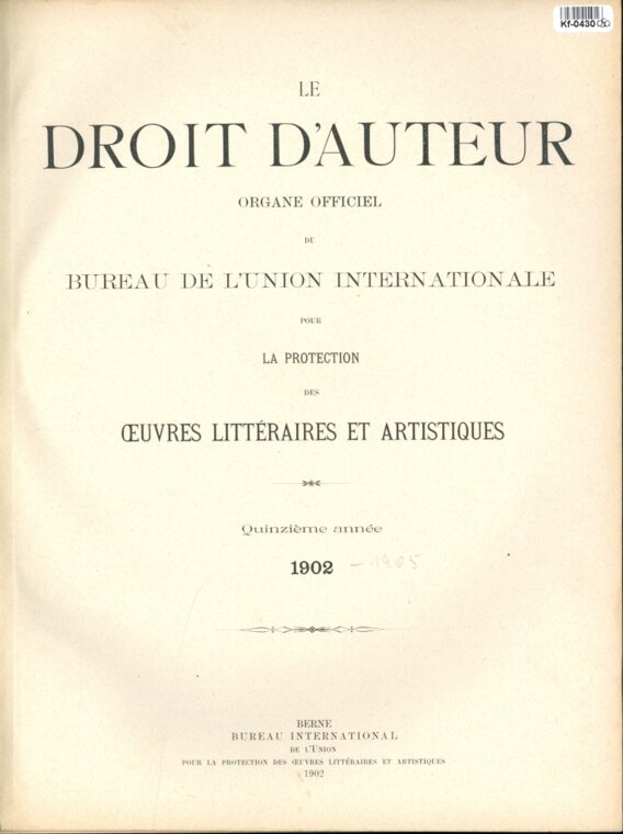Le Droit d'Auteur