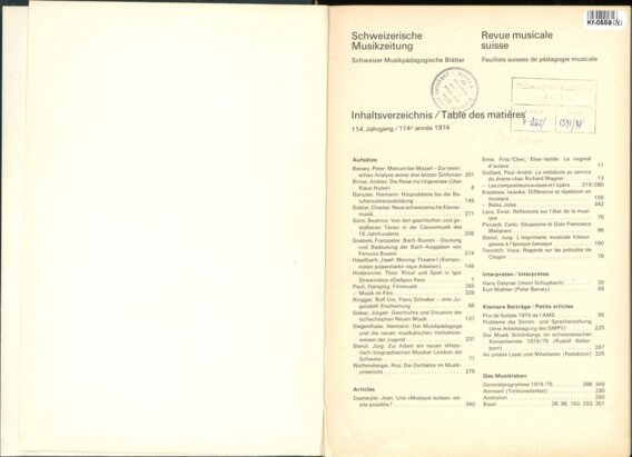 Schweizerische Musikzeitung