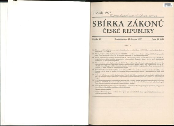 Sbírka zákonů České republiky III.
