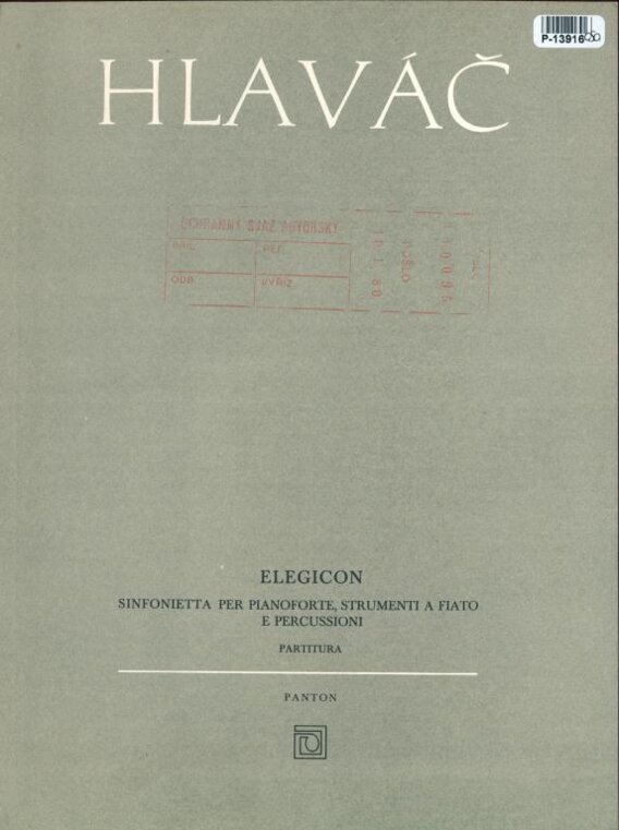 Elegicon - Sinfonietta per pianoforte, strumenti a fiato e percussioni