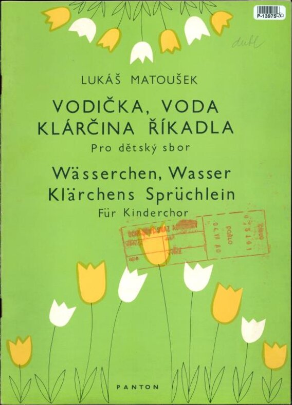 Vodička, voda, Klárčina říkadla pro dětský sbor