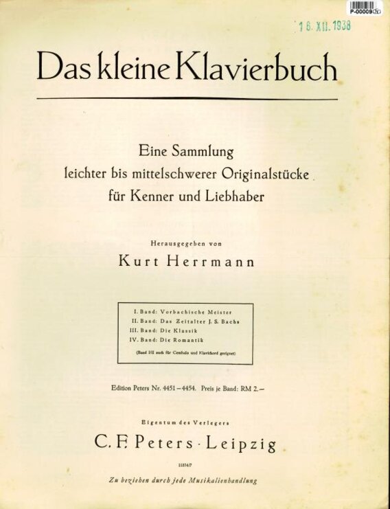 Das kleine Klavierbuch