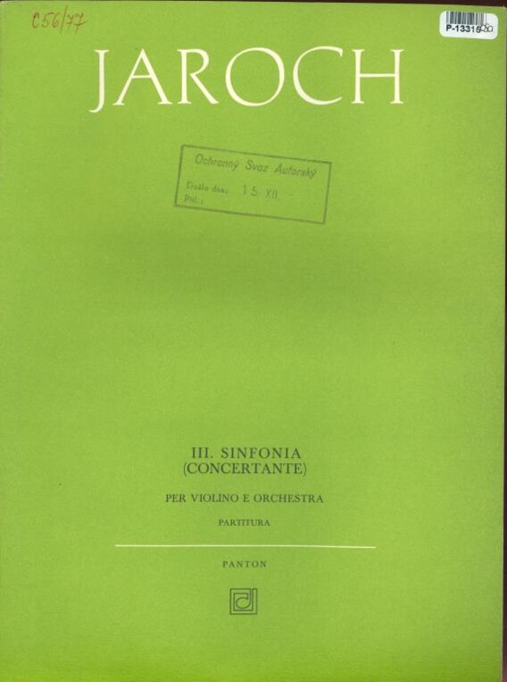 III. Sinfonia