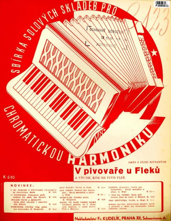 Sbírka solových skladeb pro chromatickou harmoniku - V pivovaře u Fleků