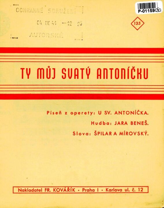 Ty můj svatý Antoníčku