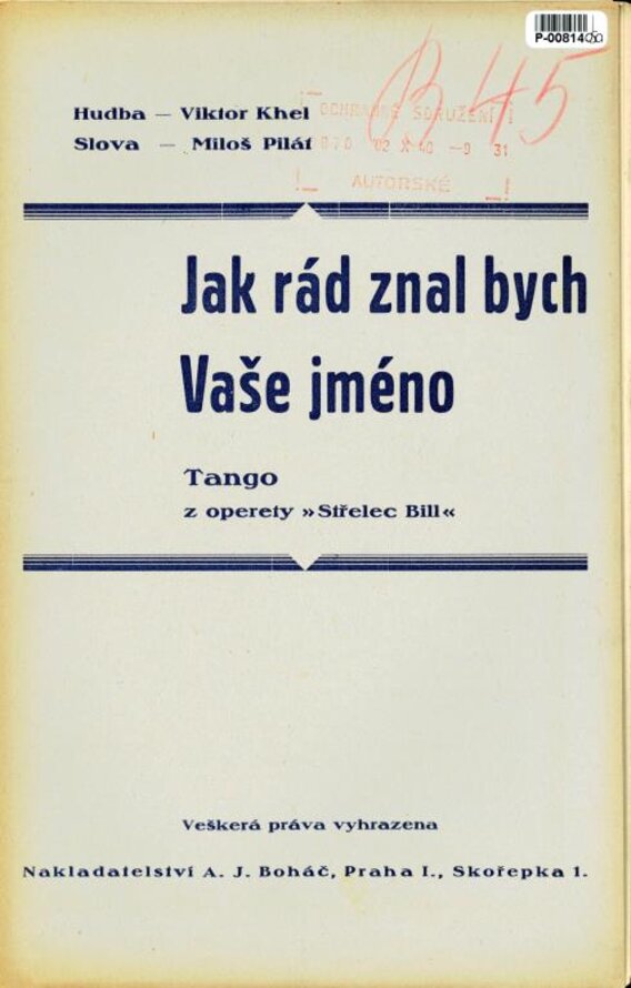 Jak rád znal bych Vaše jméno