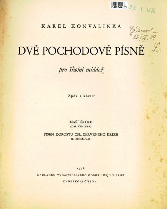 Dvě pochodové písně pro školní mládež