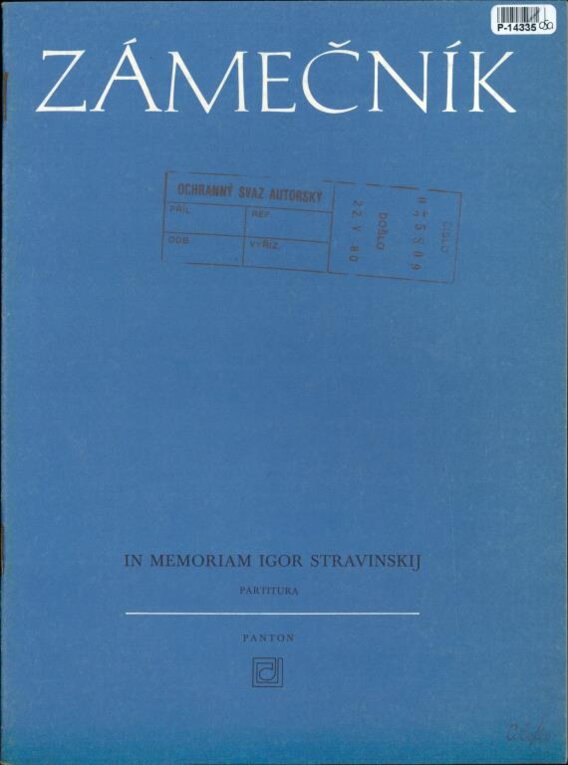 In memoriam Igor Stravinskij