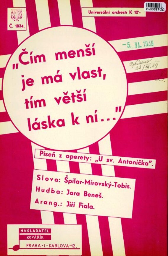 Čím menší je má vlast, tím větší láska k ní