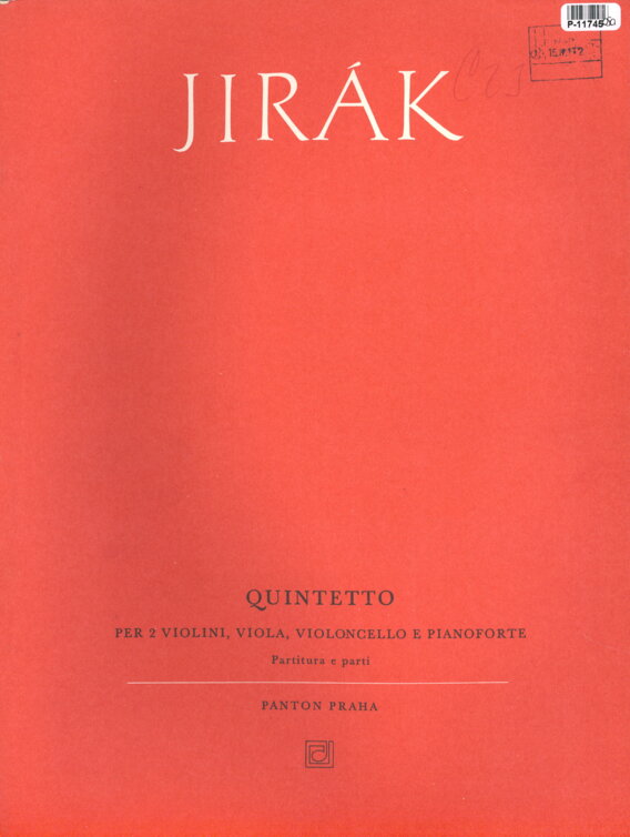 Quintetto per 2 violini, viola, violoncello e pianoforte