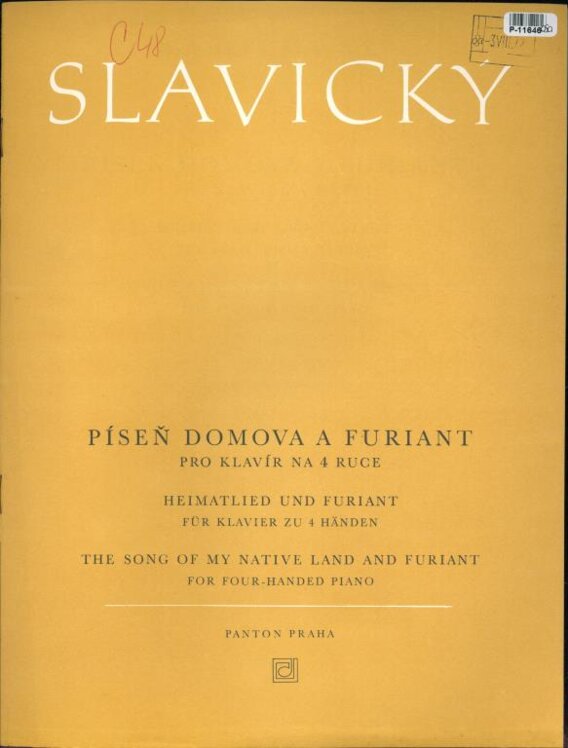 Píseň domova a furiant pro klavír na 4 ruce