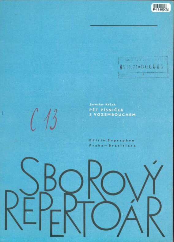 Sborový repertoár - Pět písniček s vozembouchem