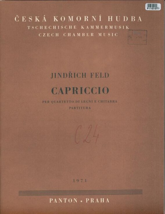 Capriccio - per quartetto di legni e chitarra partitura