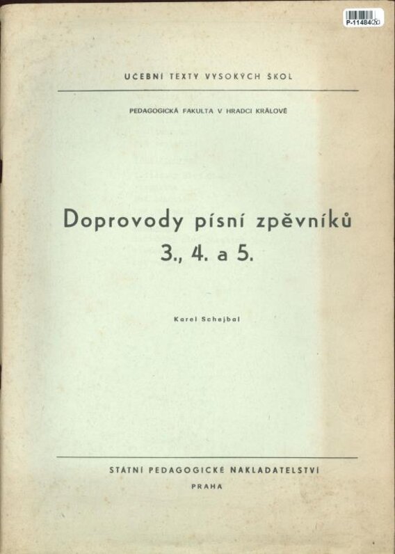 Doprovody písní zpěvníků 3, 4 a 5