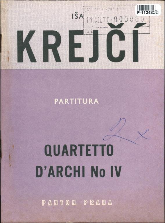 Quartetto d´archi - No IV.