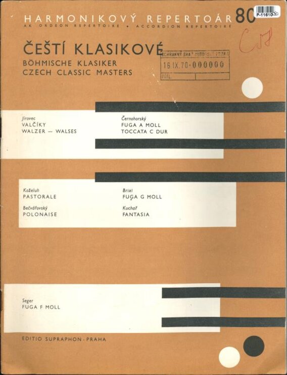 Harmonikový repertoár 80 - Čeští klasikové