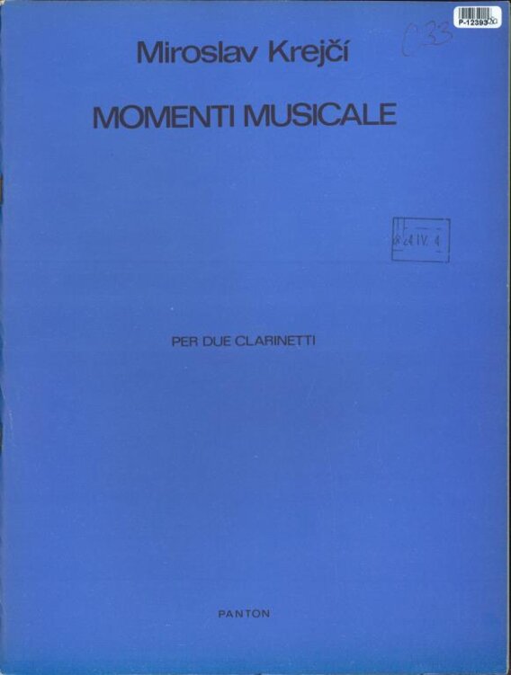 Momenti musicale per due clarinetti