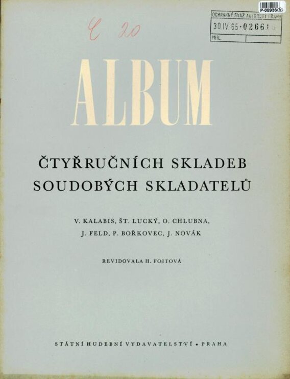 Album čtyřručních skladeb soudobých skladatelů