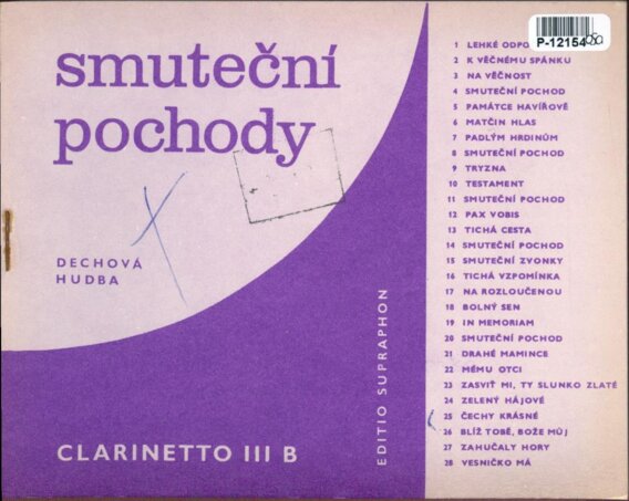 Smuteční pochody - Clarinetto III B